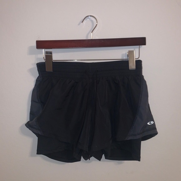 Champion Pants - Champion Womens Gray & Black Athletic shorts